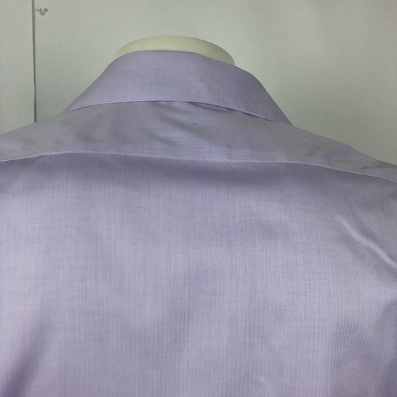 Calvin Klein CK Men's Shirt Slim Fit Non-Iron Long Sleeve Purple 16-23/24 Cotton - Picture 10 of 15
